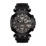Men Gunmetal-Toned T-Race Swiss Chronograph Watch T1154173706103