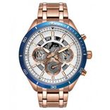 Men White & Silver-Toned Skeleton Analogue Watch TWEG15219
