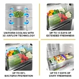 21832 Intellifresh Pro 312L 3 Star Double-Door Refrigerator
