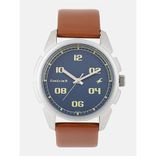 Men Blue Genuine Leather Analogue Watch NK3124SL02_OR2