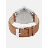 Men Black Genuine Leather Analogue Watch NK3089SL05_OR2