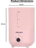 2111B Ultrasonic Cool Mist Humidifier Manual Air Purifier For Home Office 2.3L Pink