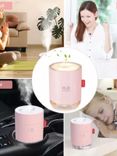 Air Humidifier Ultrasonic Cool Mist Car Humidifier with Atmosphere Light