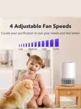 Small Bedroom Office Air Purifier - 3 Stage Filter (True HEPA H13+Carbon)