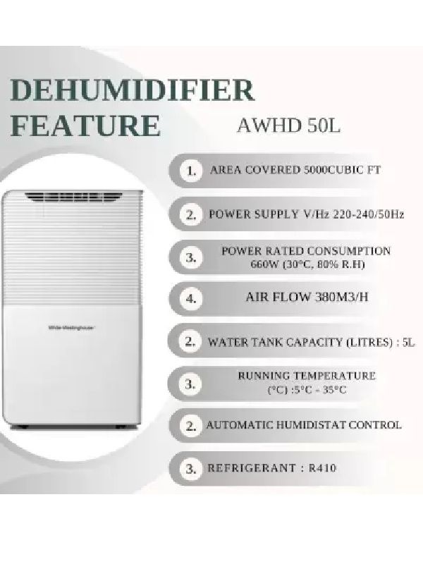 White Westing house Dehumidifiers 40 L