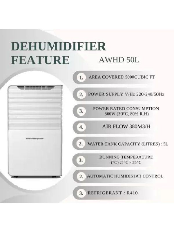Dehumidifier AWHD 50L White