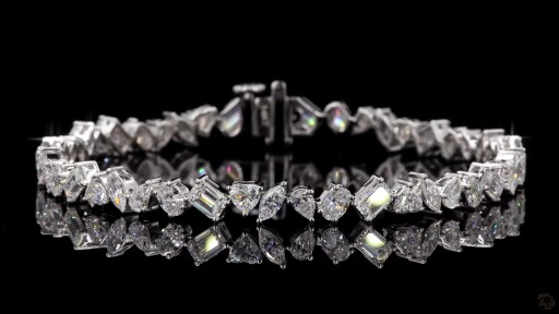 Fancy Shape Bracelet, 14K White Gold, stock 1243877