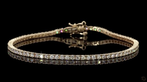 Tennis Bracelet, 14K Yellow Gold, stock 1181804