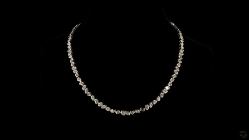 Tennis Necklace, 14K Yellow Gold, stock 1168791