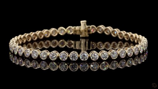 Tennis Bracelet, 14K Yellow Gold, stock 1143584