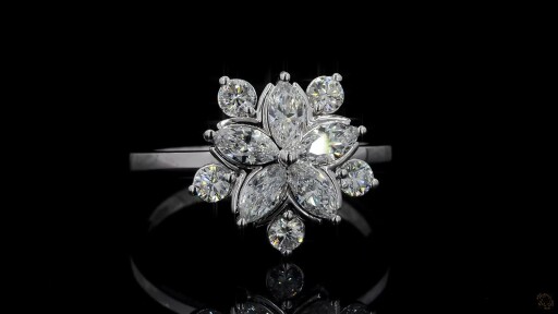 Fashion Engagement Ring, 14K White Gold, stock 1047385