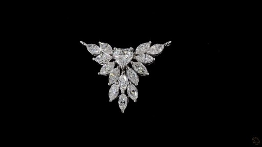 Pendant, 14K White Gold, stock 748674