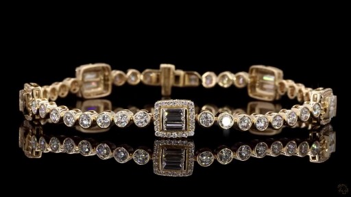 Fancy Shape Bracelet, 14K Yellow Gold, stock 1253373