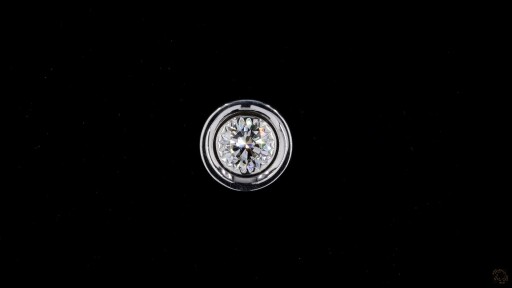 Solitaire Pendant, 14K White Gold, stock 537416