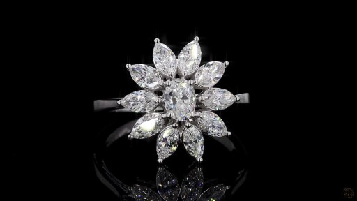 Fashion Engagement Ring, 14K White Gold, stock 828596