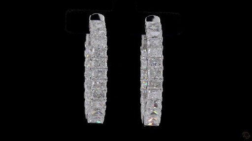 Hoop Earrings, 14K White Gold, stock 1311516