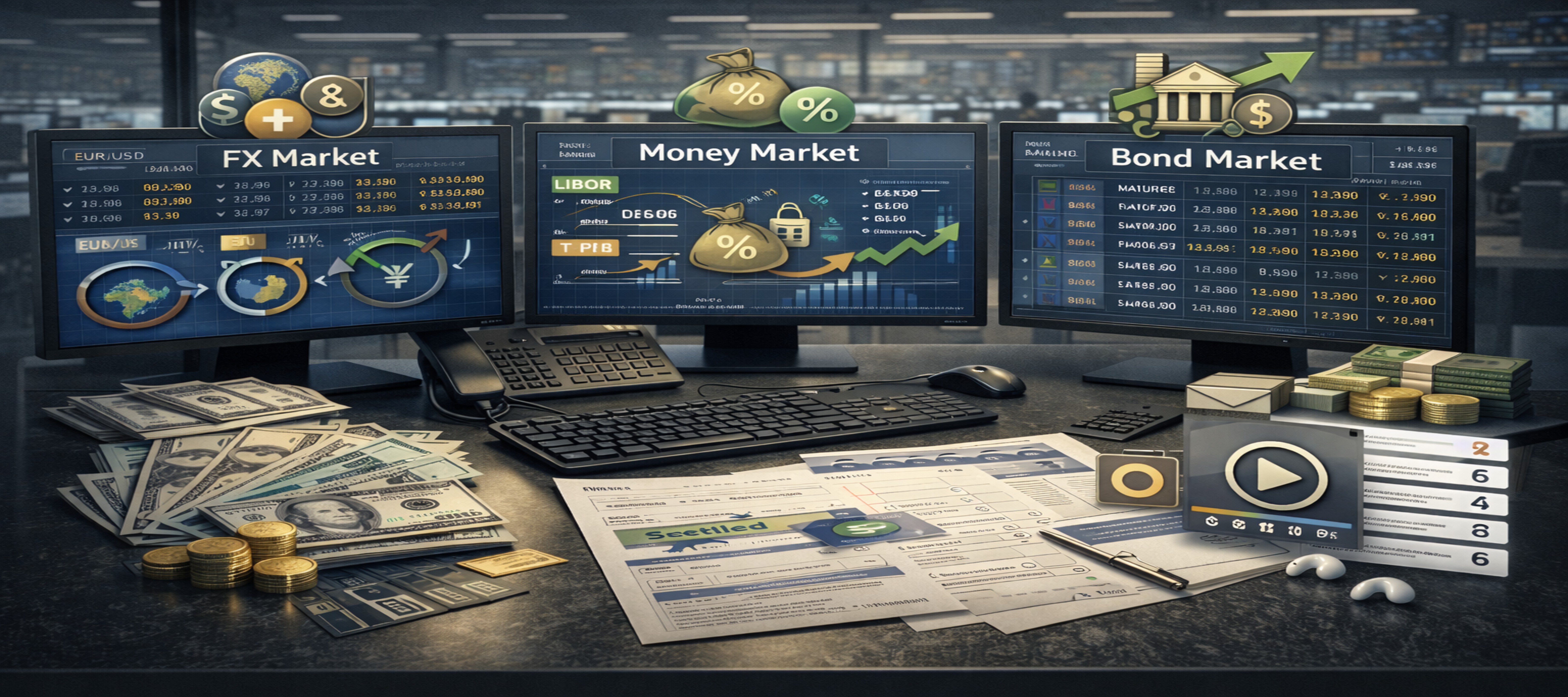 Core Financial Markets: FX, Money Market and Bonds