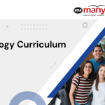 A bunch of school children standing next to a cluster of text" IB BIology Curriculum."