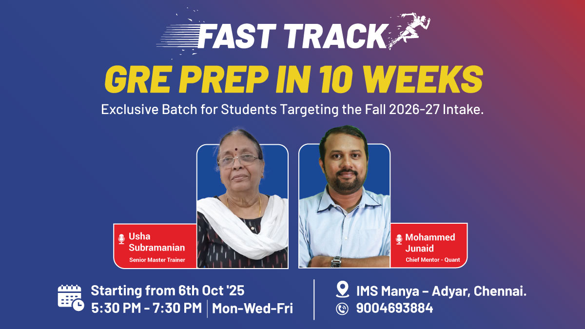 Fast-track GRE Batch | Complete your GRE prep in 10 weeks