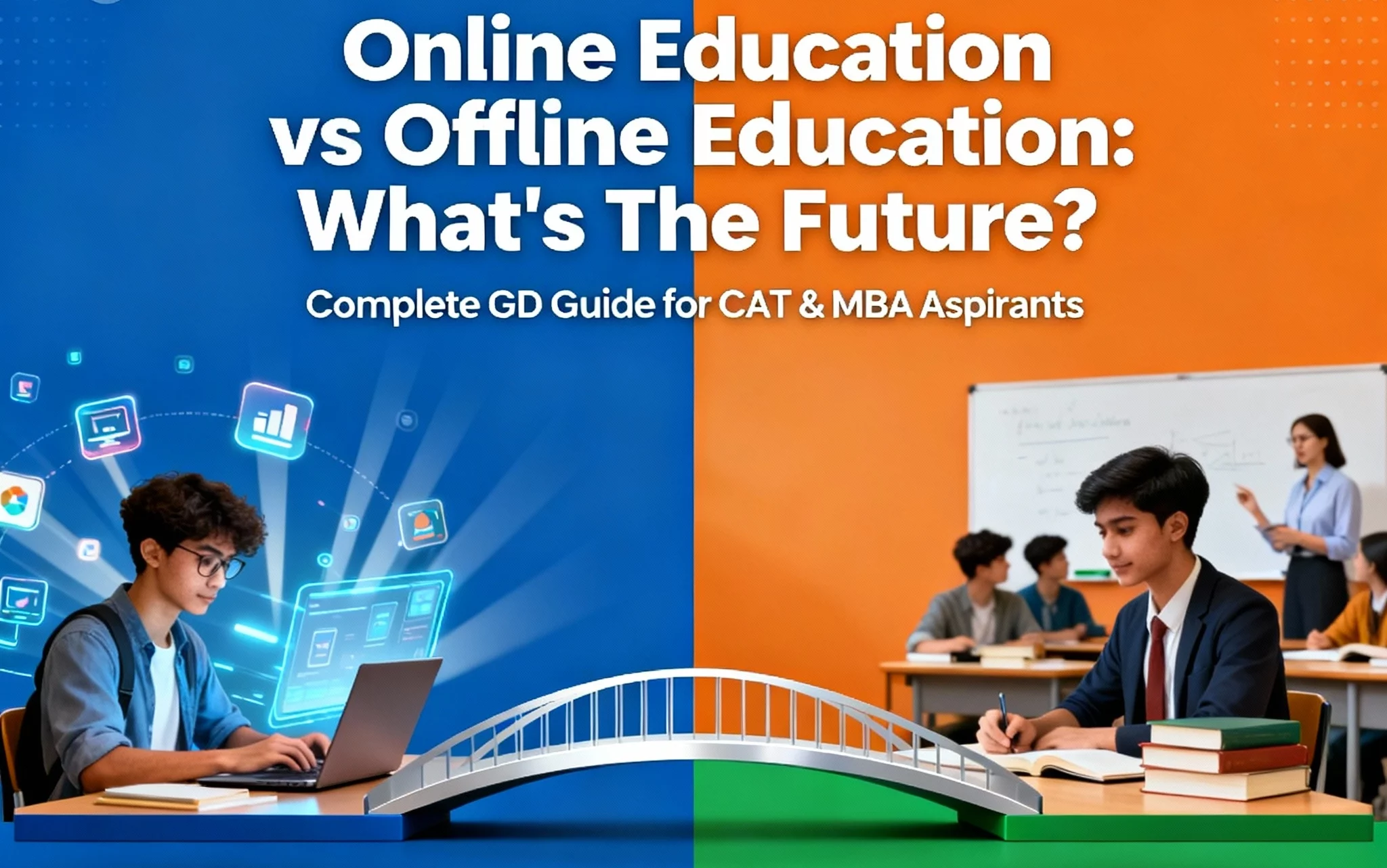 online education vs offline education. compare the features of both offline and online education.