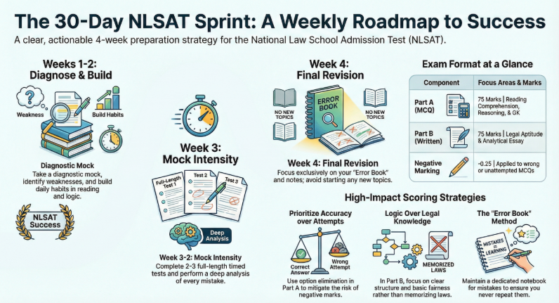 NLSAT 30 days preparation strategy