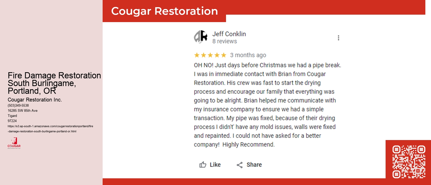 Fire Damage Restoration South Burlingame, Portland, OR