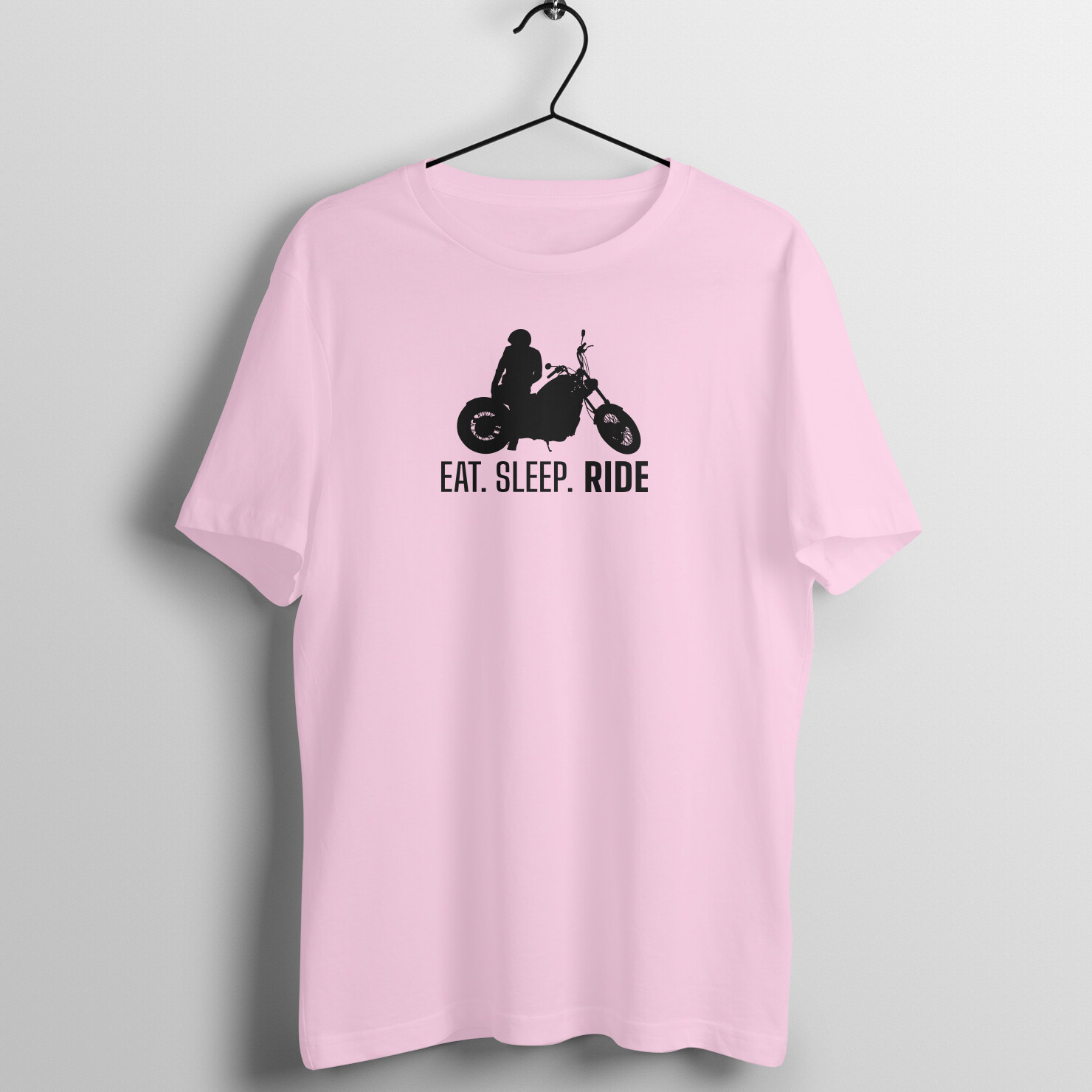 Eat Sleep Ride (light), Light Pink, front