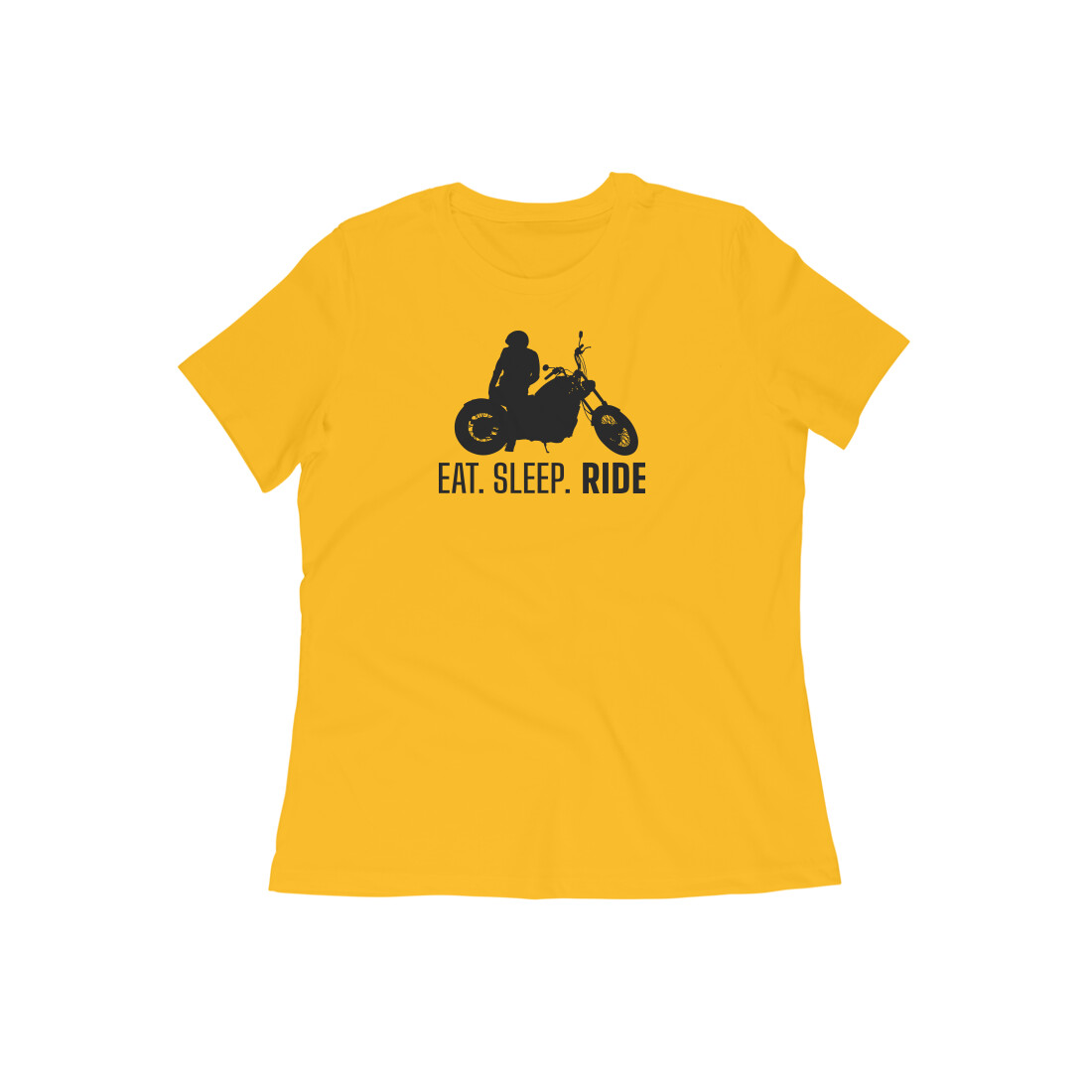Eat Sleep Ride (women), Golden Yellow, front