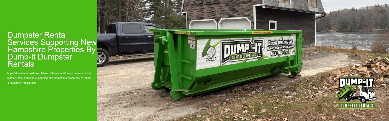 Dumpster Rental Services for Homeowners in New Hampshire from Dump-It Dumpster Rentals