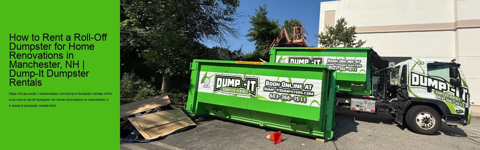 How to Rent a Roll-Off Dumpster for Home Renovations in Manchester, NH | Dump-It Dumpster Rentals