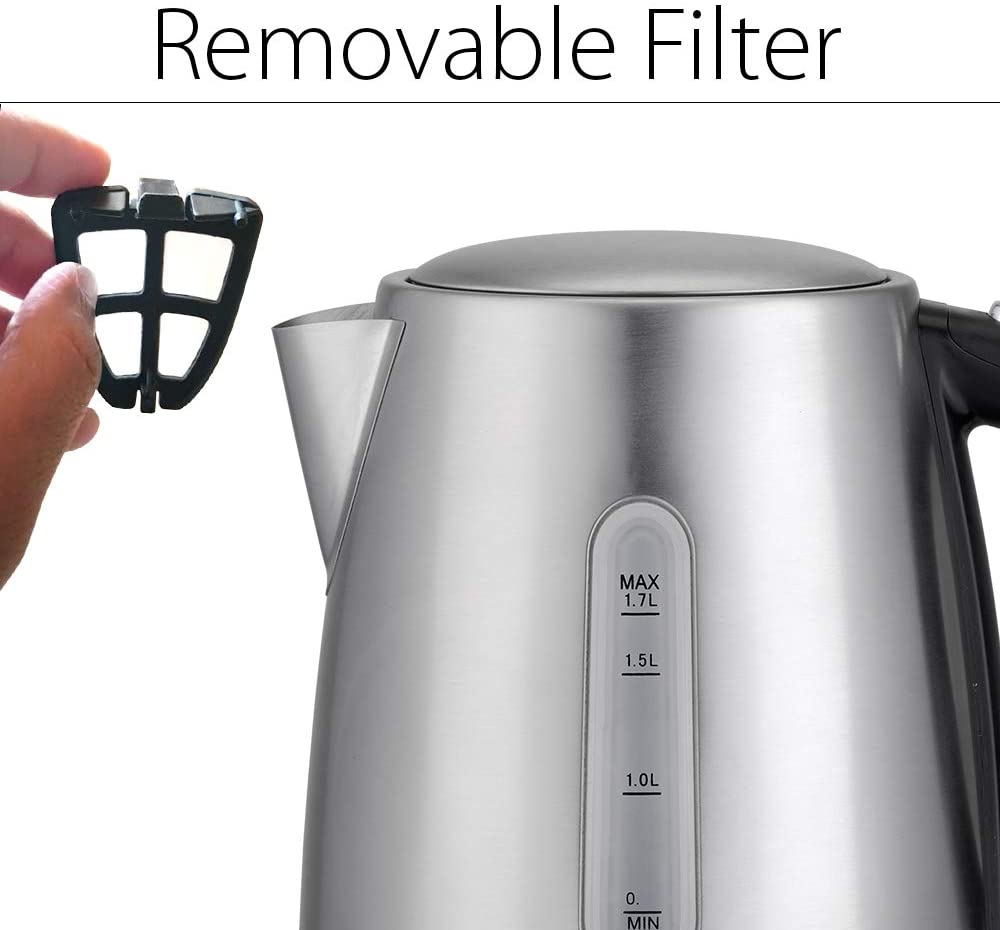 Electric Kettle 3000W 1.7 L Cordless ANSIO Kettle, Electric Kettle 3000W 1