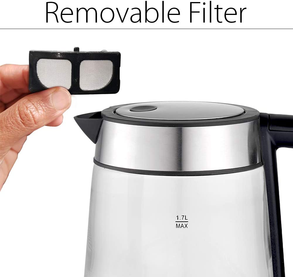 Electric Kettle 2200W 1.7 L Cordless ANSIO Electric Kettle 2200W 1.7L
