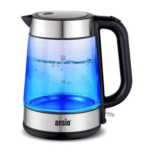 Electric Kettle 2200W 1.7 L Cordless ANSIO Electric Kettle 2200W 1.7L
