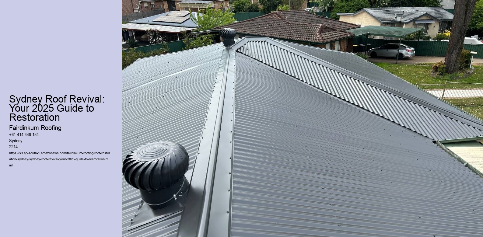 Sydney Roof Revival: Your 2025 Guide to Restoration