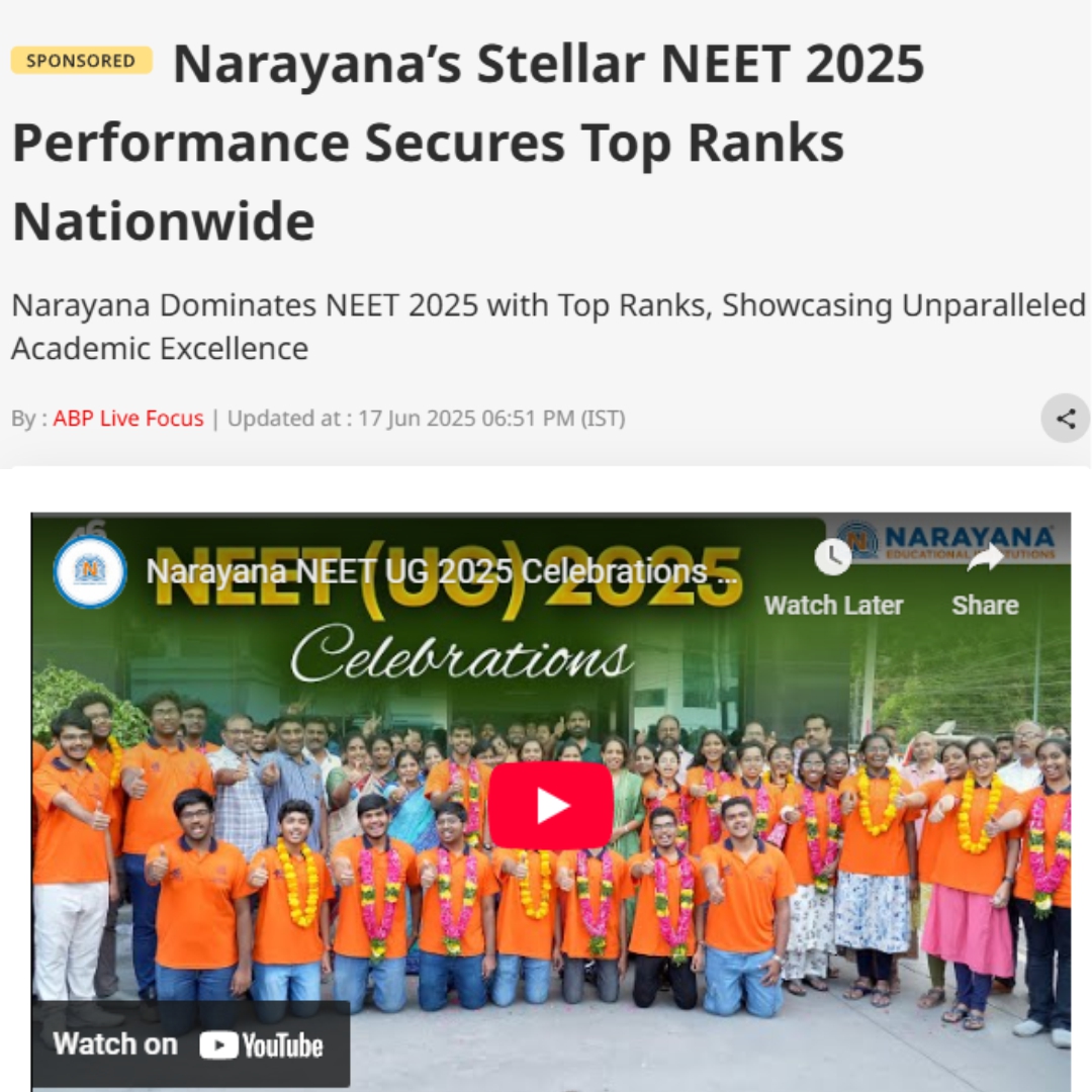 Narayana Student R Jashwanth Earns Guinness World Record for Rubiks Cube Mastery
