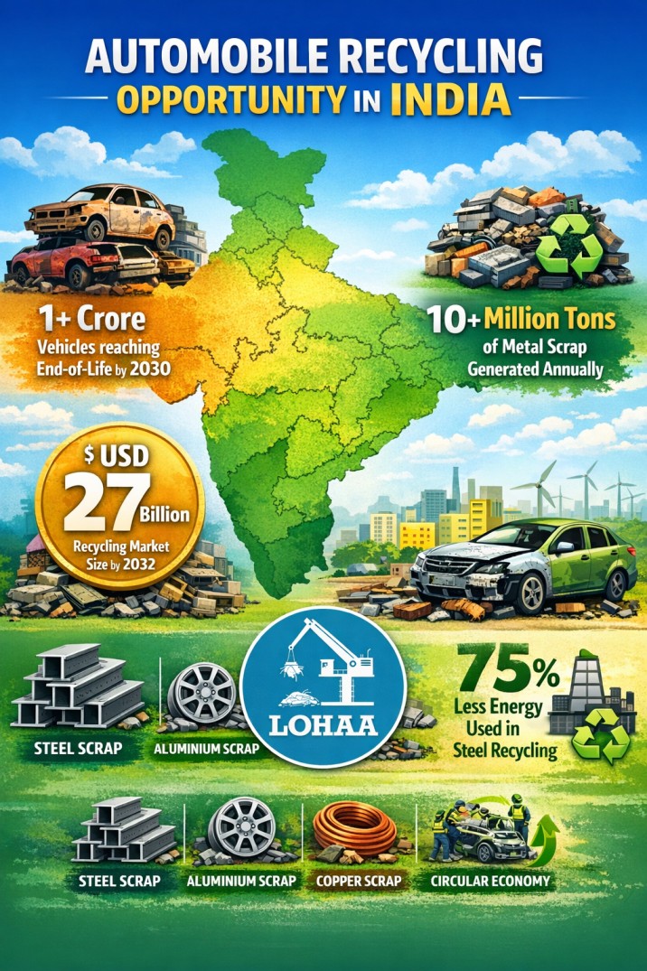 Metal Scrap Generation from Auto Recycling in India