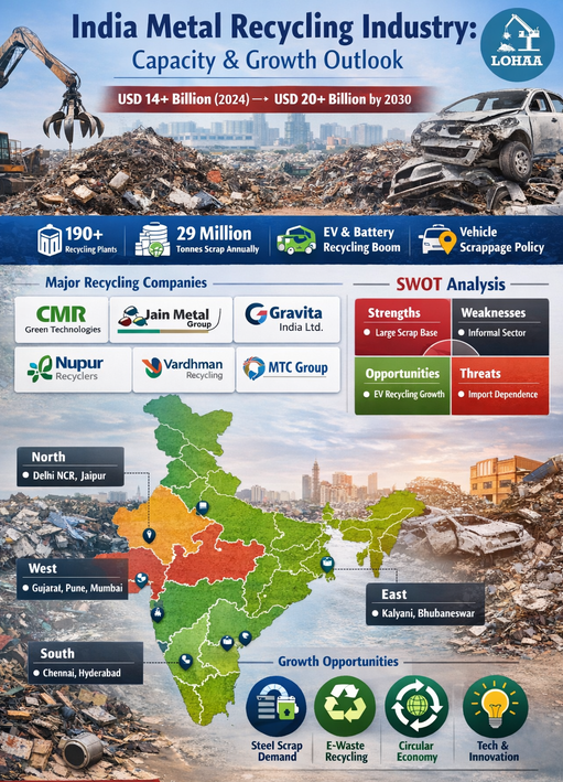 India Metal Recycling Industry Growth, Capacity & SWOT analysis