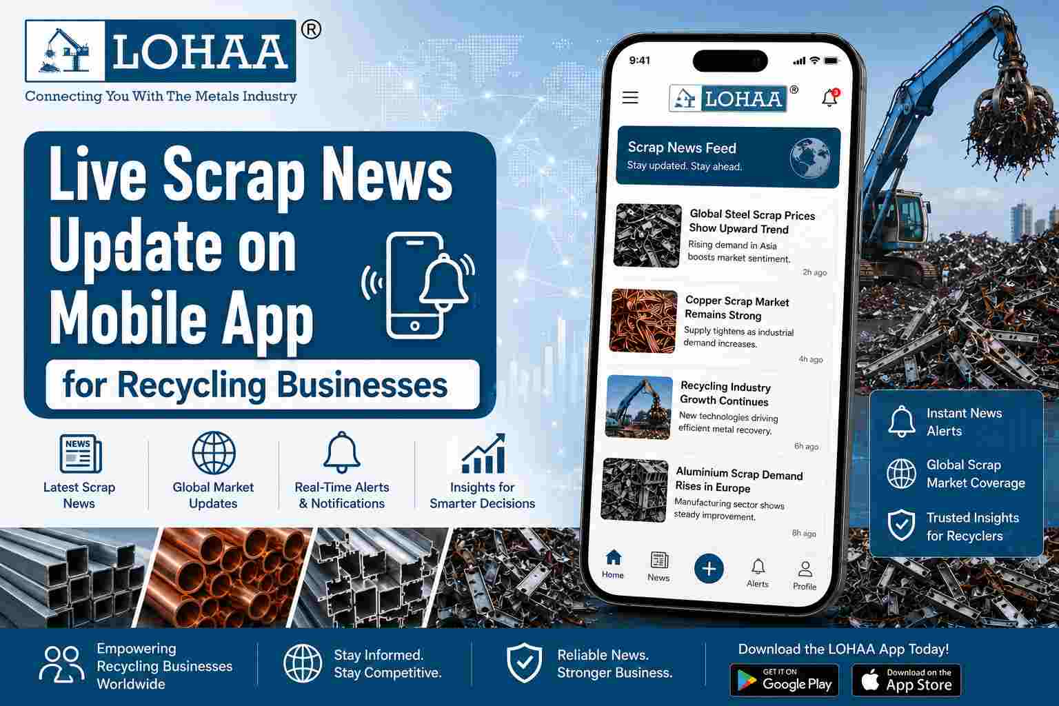 Live Scrap News Update on Mobile App for Recycling Businesses