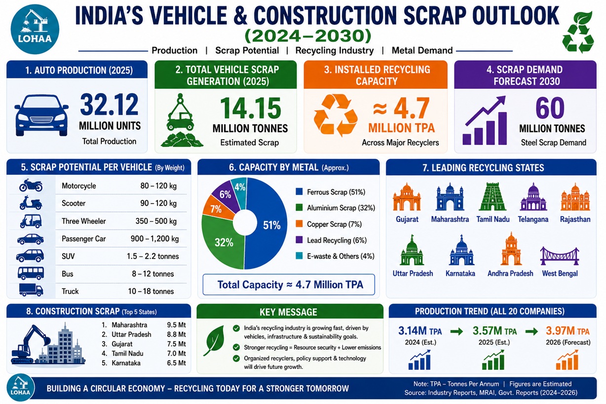 India Vehicle & Construction Scrap Outlook 2024 to 2030