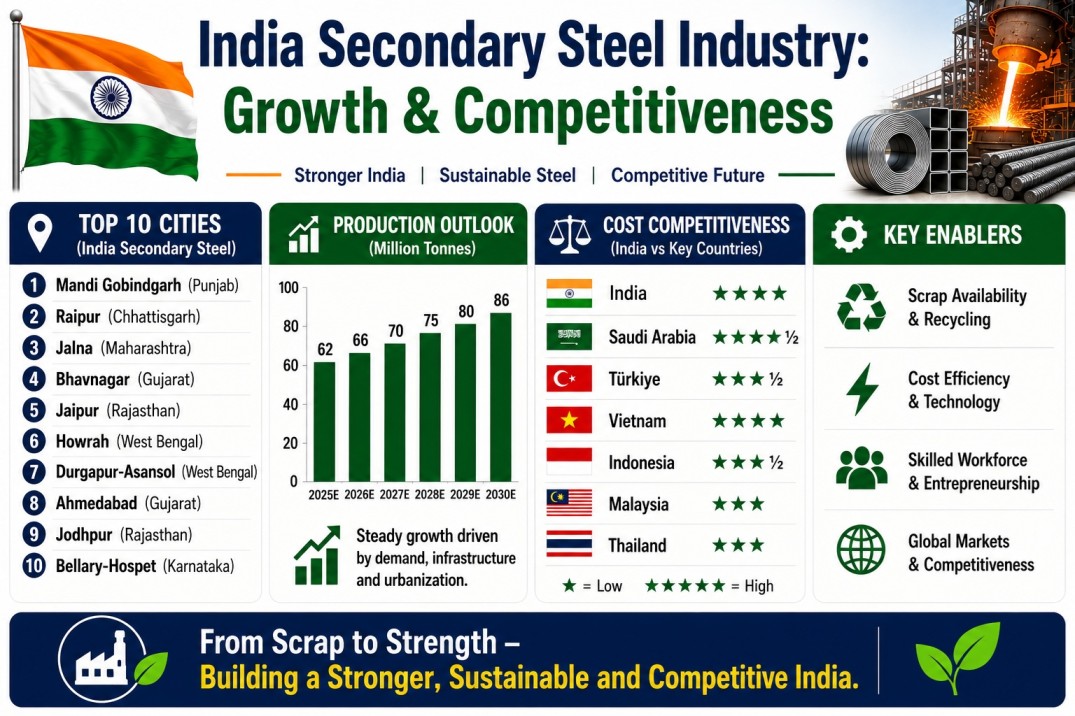 India Secondary Steel Industry: Growth & Competitiveness