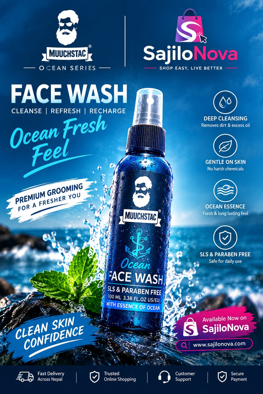 Muuchstac Ocean Face Wash (100 ml)