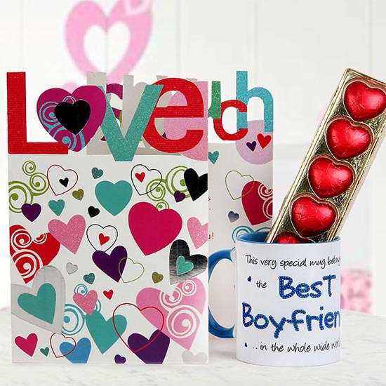 My Adorable Boyfriend - Combo of handmade chocolates with a coffee mug and a greeting card