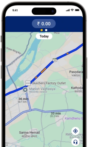 Delivery partner app screen showing active deliveries