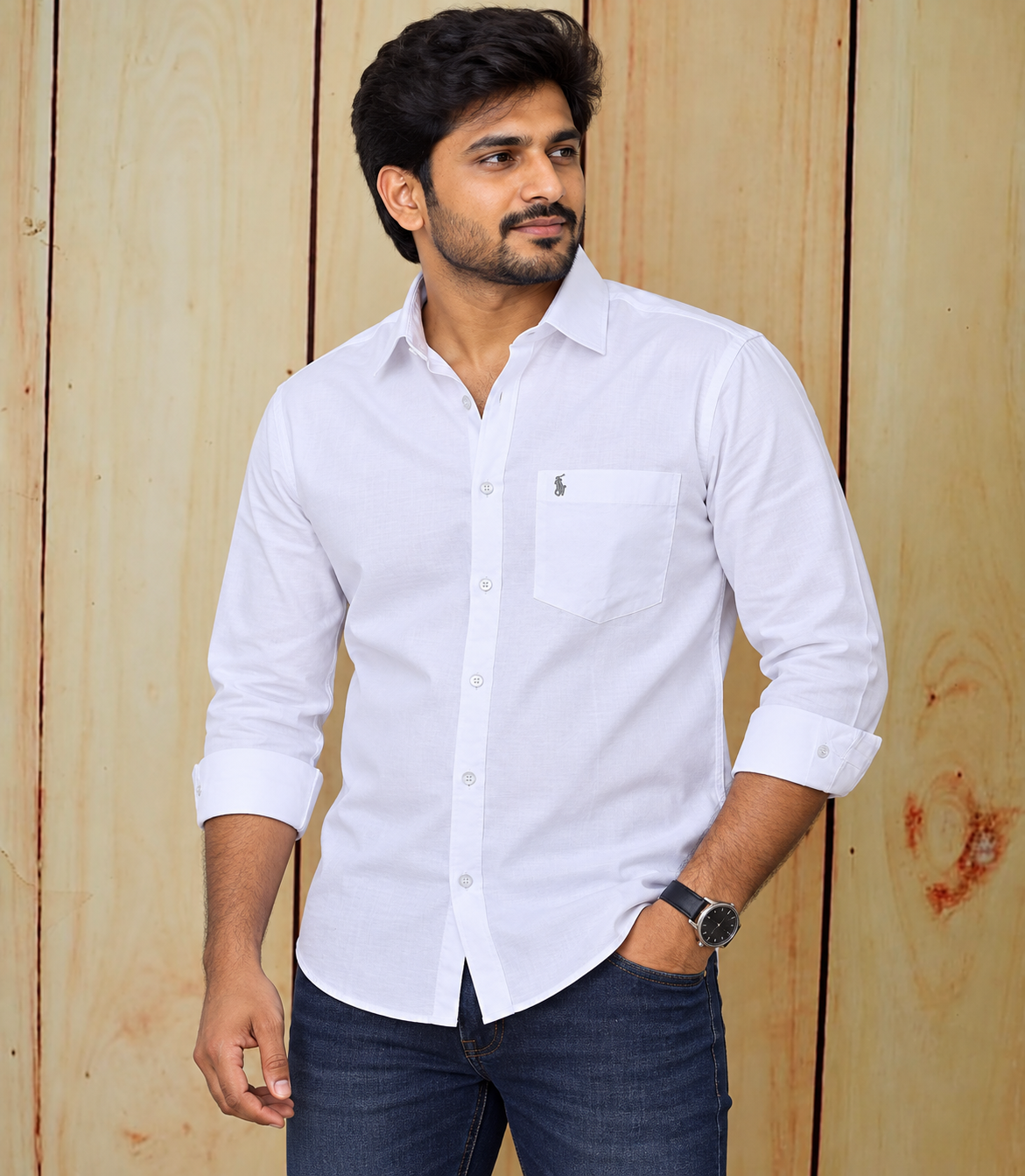 Cotton Lenin White Shirt