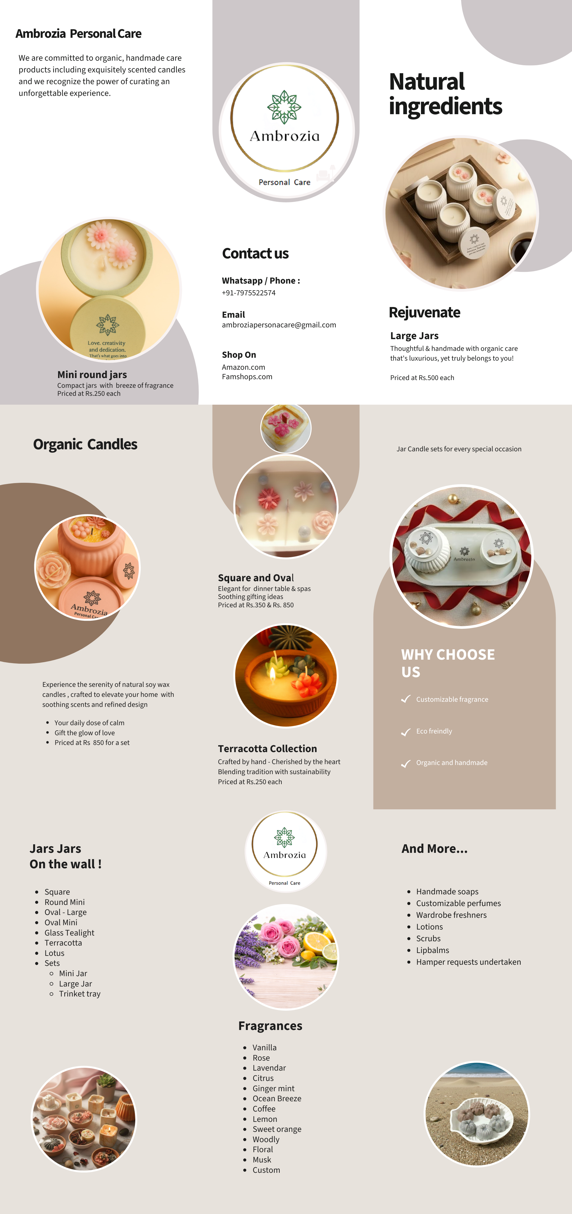 Handmade decorative candles — Ambrozia Personal Care Private Limited