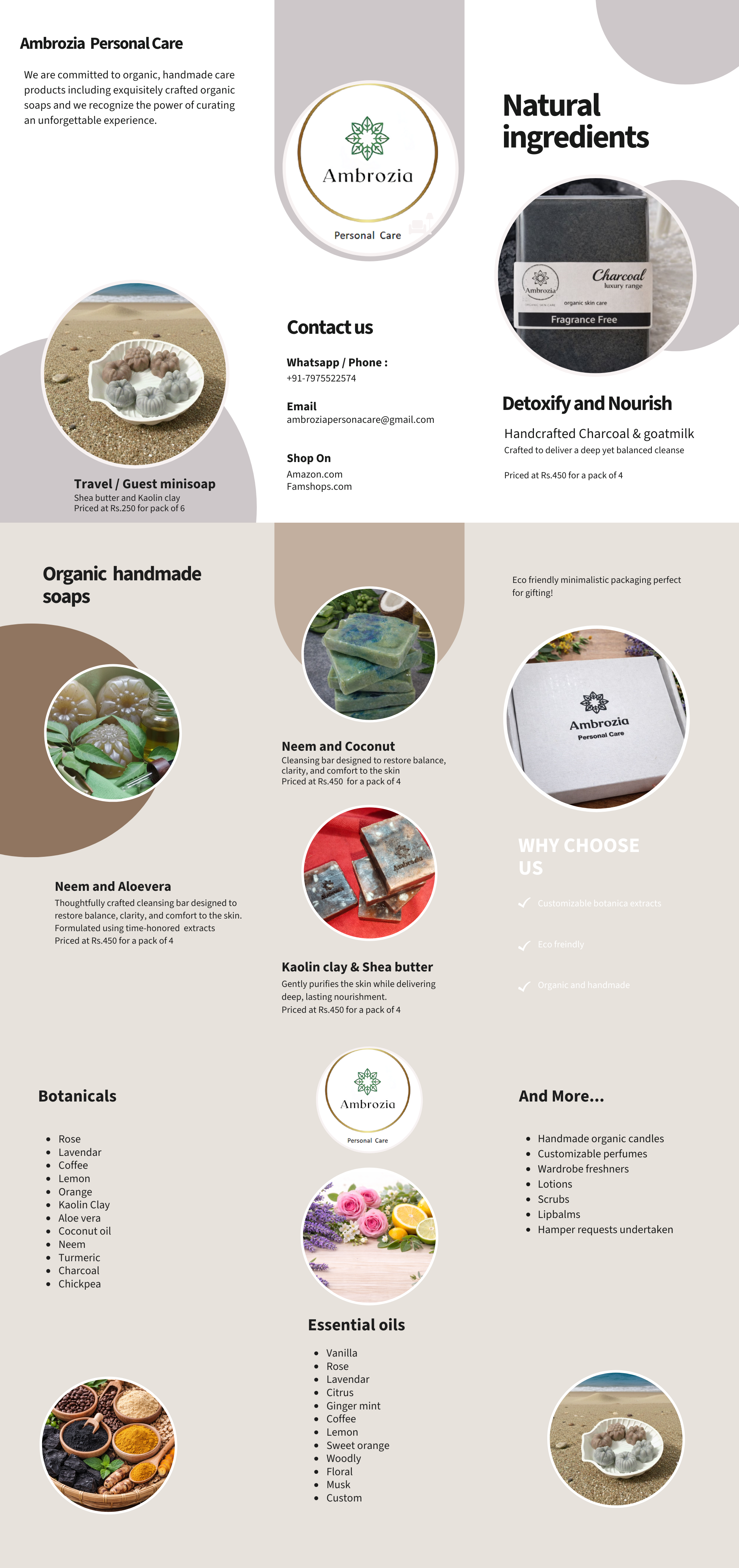 Handmade organic soaps — Ambrozia Personal Care Private Limited