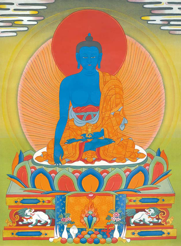 Solitary Bhagavan Akshobya according to the JowoJé System