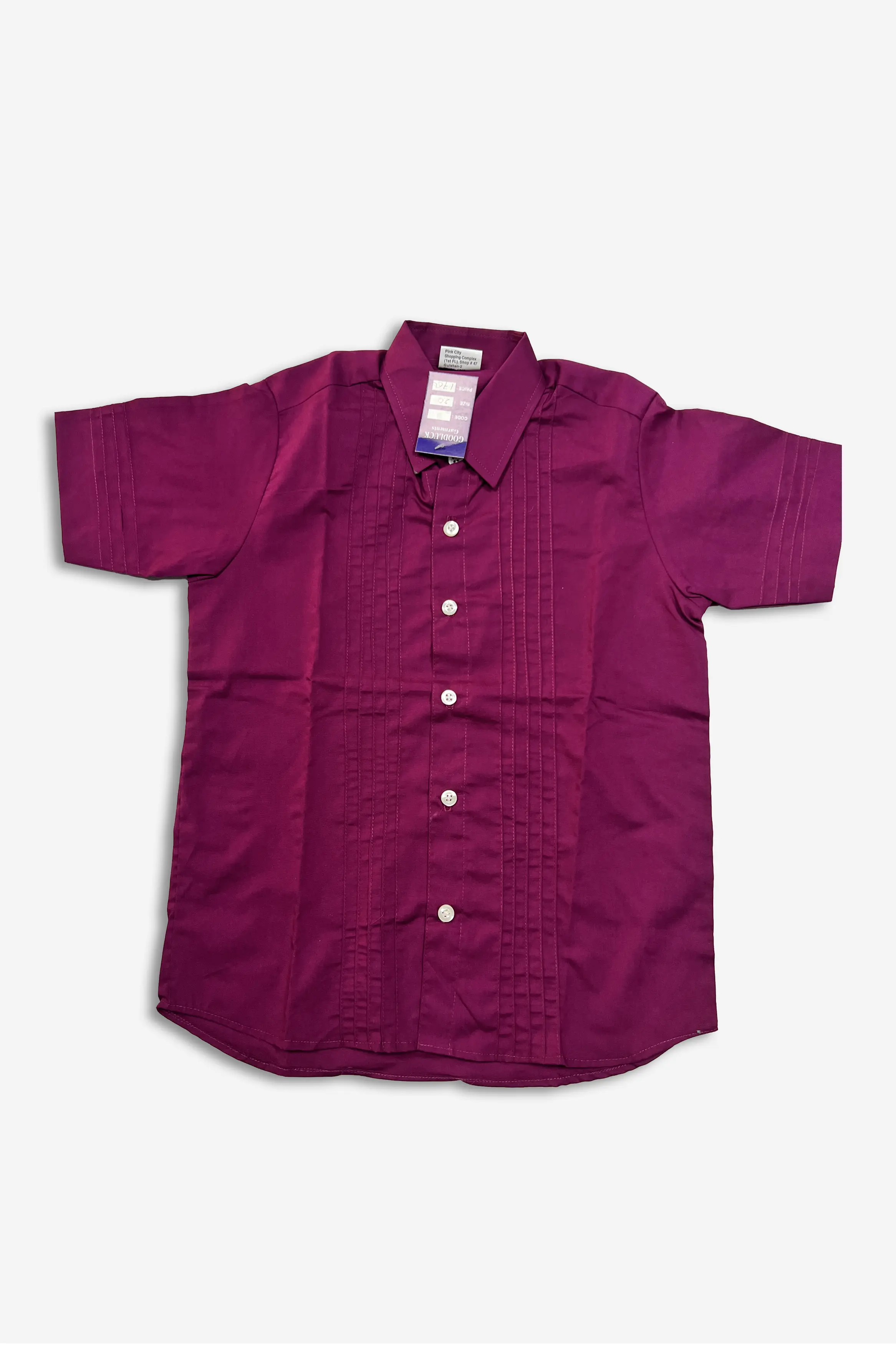 Kid's Comfy Lavender Linen Shirt & Khaki Shorts Combo