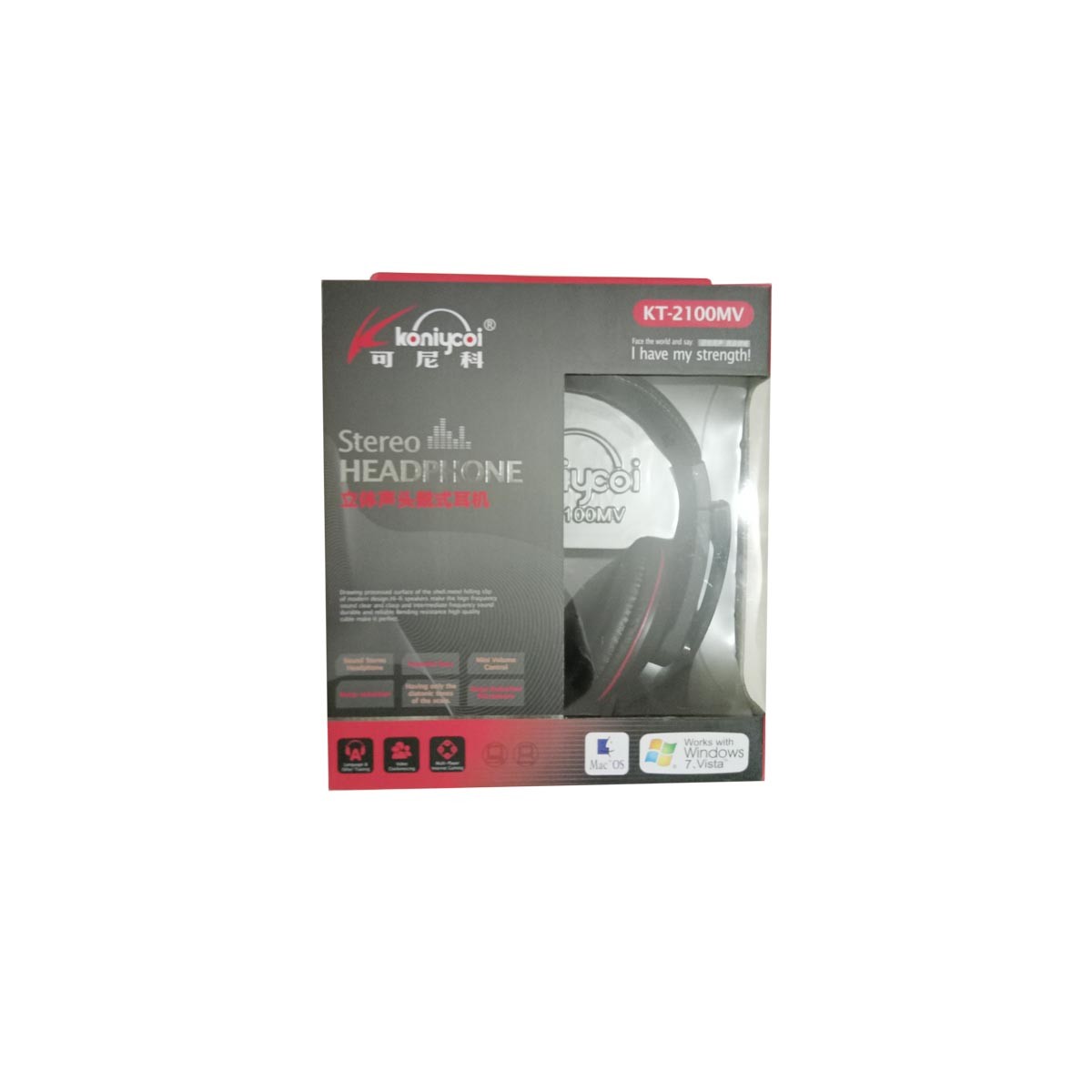Koniycoi KT-2100MV Headphone – Black