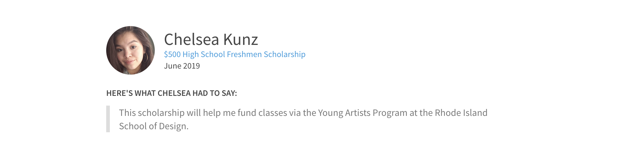 The No Essay Scholarship by Niche